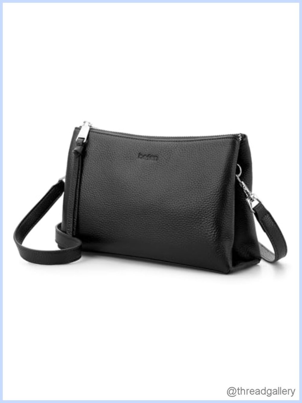 Genuine Leather Crossbody Bag Small RFID Purse with Card Slots